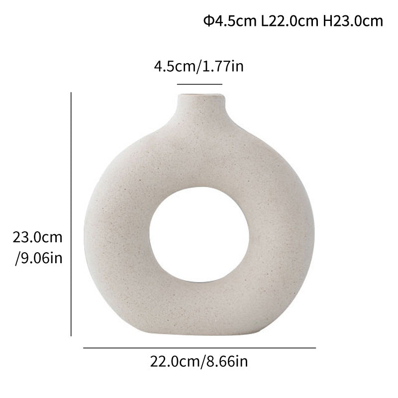 Unglazed Spotted Ceramic Vase for Modern Home Decor