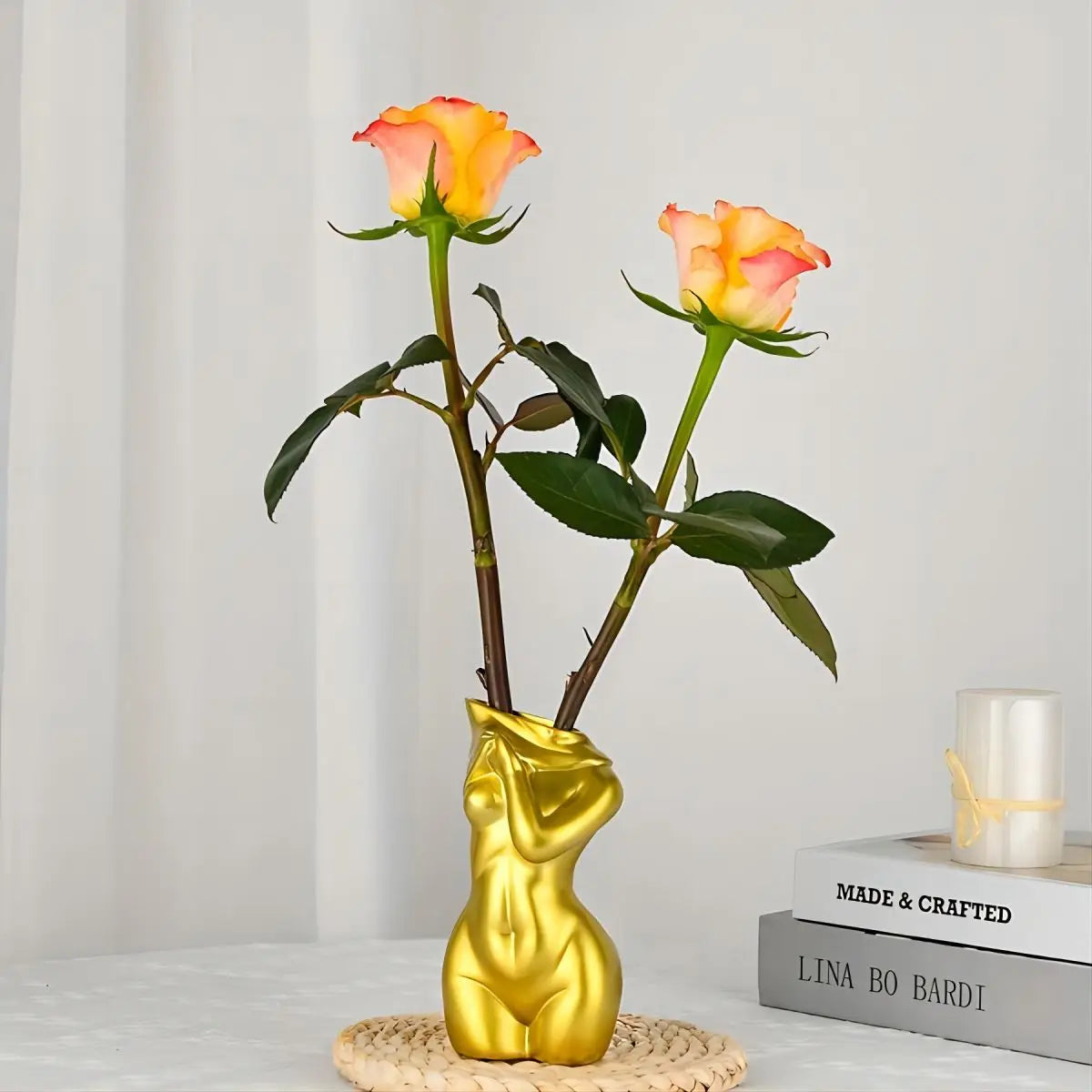 Feminine Body Shape Ceramic Vase for Modern Decor