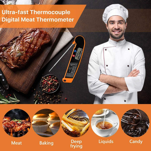 New Digital Kitchen Food Thermometer For Meat Water Milk Cooking Food Probe BBQ Electronic Oven Thermometer Food Thermometer Waterproof Probe With Backlit Sensing Kitchen Cooking Food Thermometer For Meat Water Milk Cooking Food BBQ Kitchen Tools