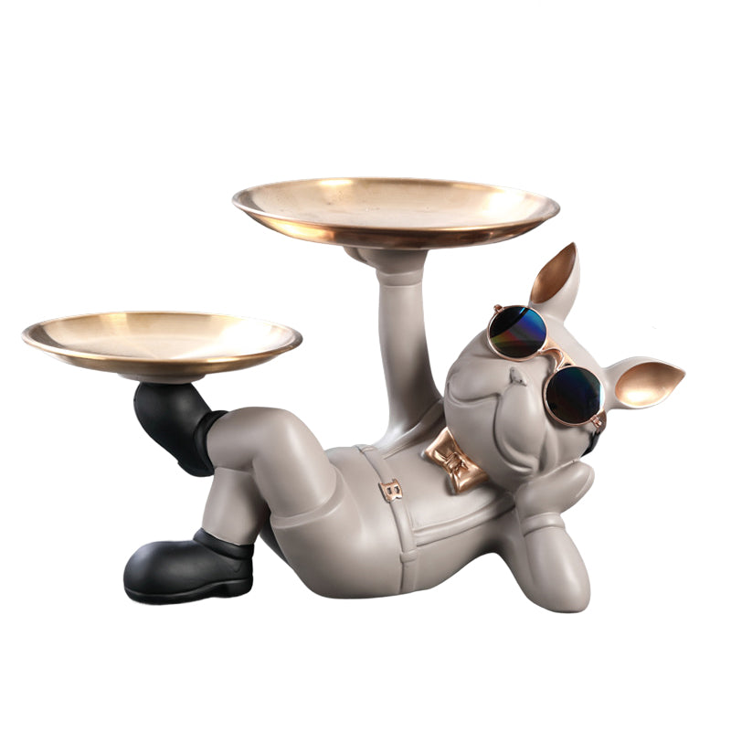 Cute French Bulldog Resin Figurine for Table Decor