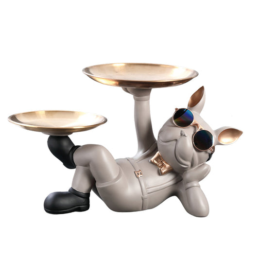 Cute French Bulldog Resin Figurine for Table Decor