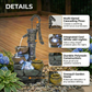 32'' H Large Outdoor Fountain with Vintage Pump