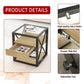 Set of 2 Modern End Tables with Drawer - Nightstands for Bedroom & Living Room