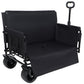 3-in-1 Convertible Folding Wagon Cart with Bench Seat & Storage