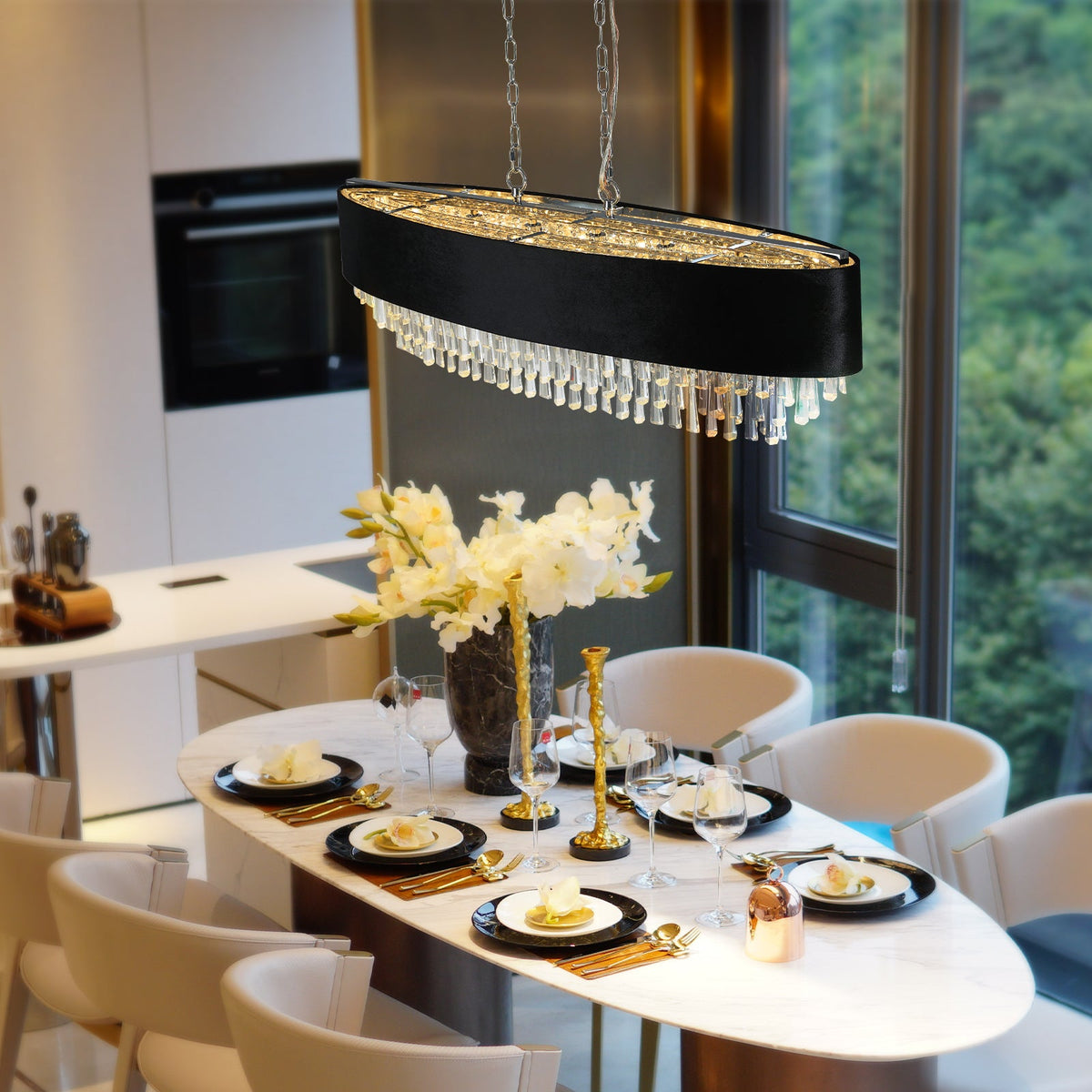 Modern Crystal Chandelier for Luxury Living Room Decor