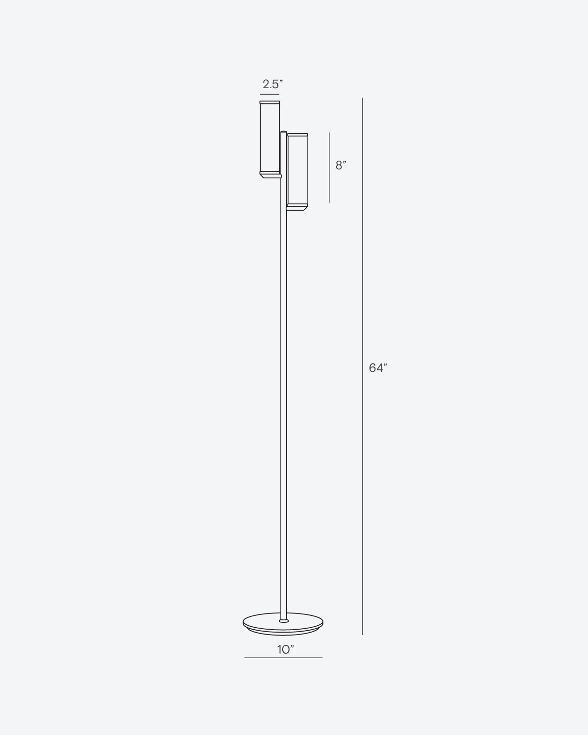 Gemini Modern Floor Lamp for Home Interior Lighting