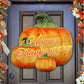 Happy Thanksgiving Pumpkins Halloween Door Decor by G. DeBrekht - Thanksgiving Halloween Decor - 8158414-2GH