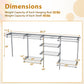 4-8 Feet Closet Organizers and Storage System with Hanging Rod for Laundry Bedroom