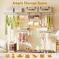 4-8 Feet Closet Organizers and Storage System with Hanging Rod for Laundry Bedroom