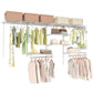 4-8 Feet Closet Organizers and Storage System with Hanging Rod for Laundry Bedroom