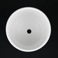 3-Piece White Stoneware Planter Set with Line Texture