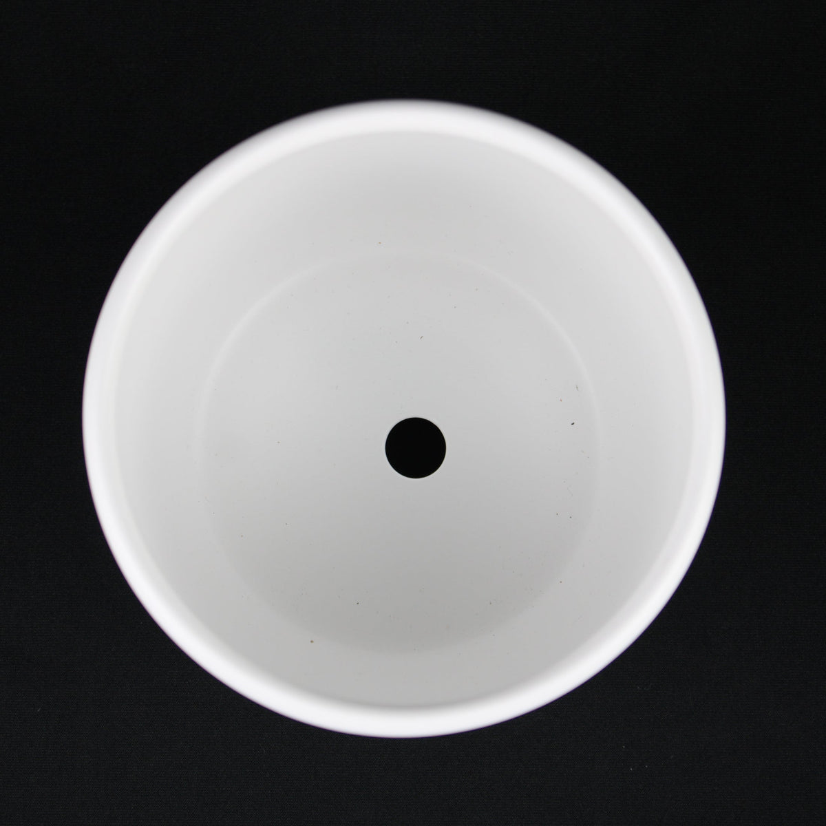 3-Piece White Stoneware Planter Set with Line Texture
