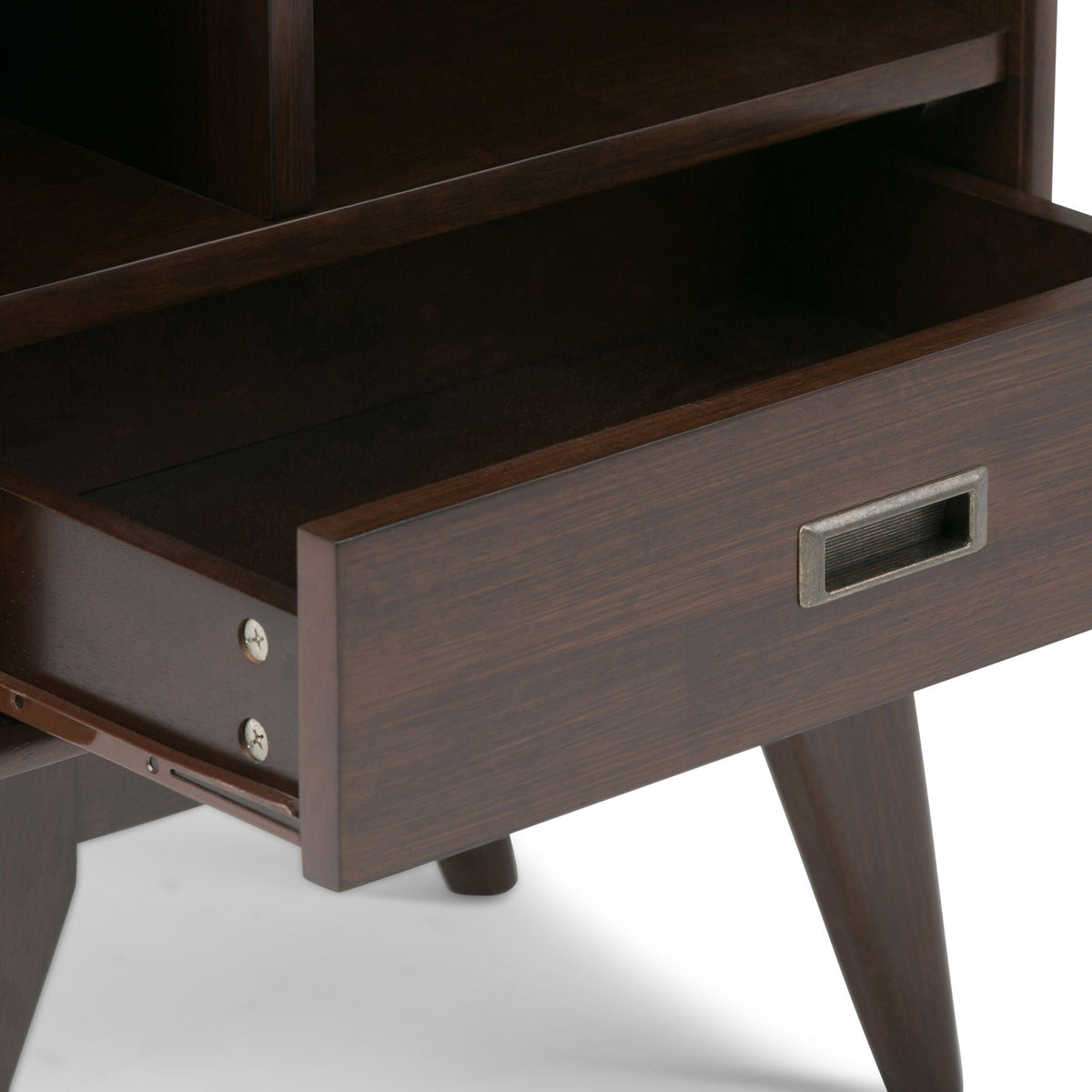 Draper Mid Century Wide Bookcase Storage Unit