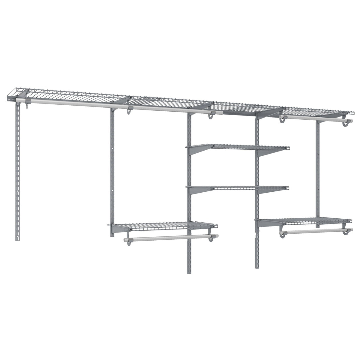 4-8 Feet Closet Organizers and Storage System with Hanging Rod for Laundry Bedroom