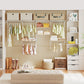 4-8 Feet Closet Organizers and Storage System with Hanging Rod for Laundry Bedroom