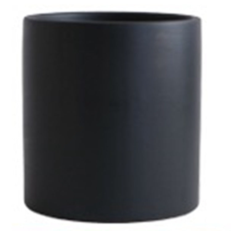 Nordic Colorful Ceramic Cylindrical Planter with Drainage Tray