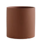 Nordic Colorful Ceramic Cylindrical Planter with Drainage Tray