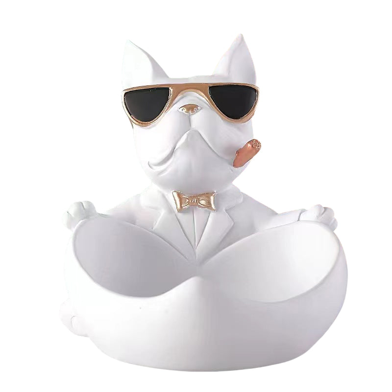 Cute French Bulldog Resin Figurine for Table Decor