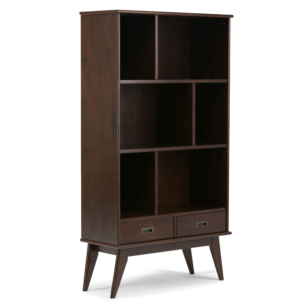 Draper Mid Century Wide Bookcase Storage Unit