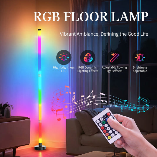 Smart RGB Corner Floor Lamp with Remote Control