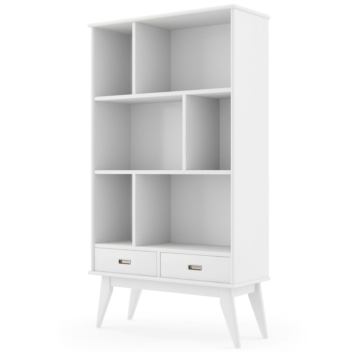 Draper Mid Century Wide Bookcase Storage Unit