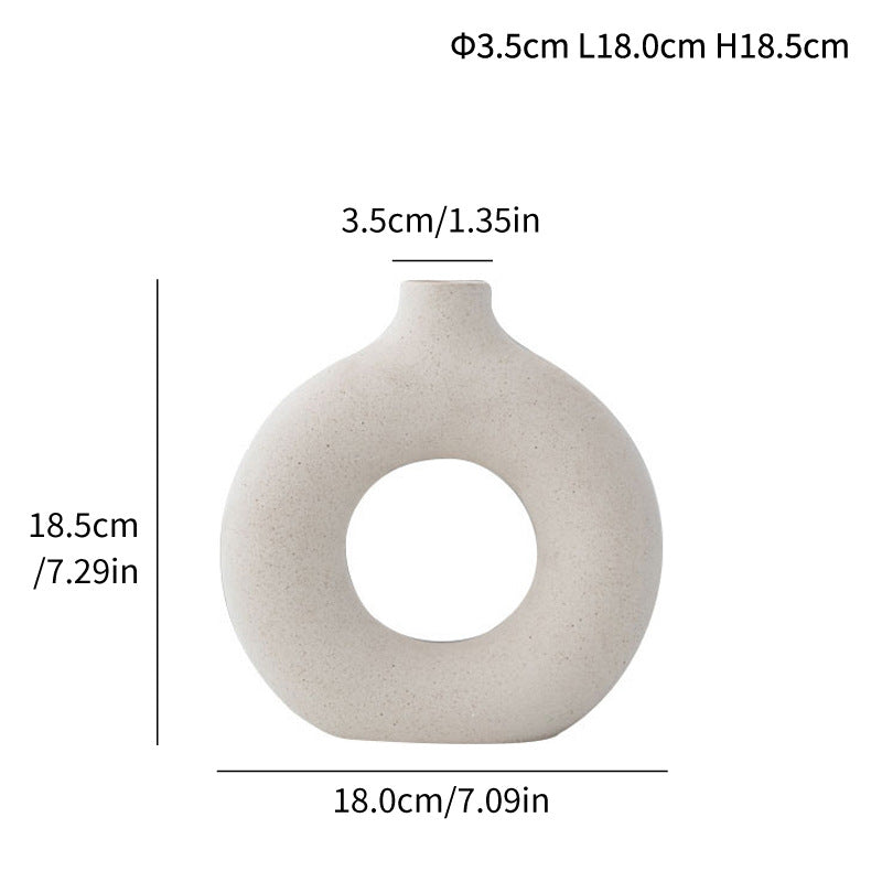 Unglazed Spotted Ceramic Vase for Modern Home Decor
