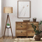 Boho Tripod Floor Lamp with Wood Shelves