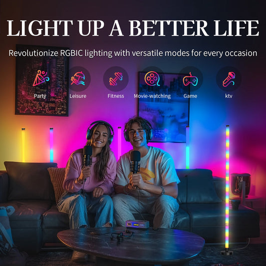 Smart RGB Corner Floor Lamp with Remote Control