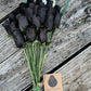 Halloween Wooden Rose Bouquet – All Black