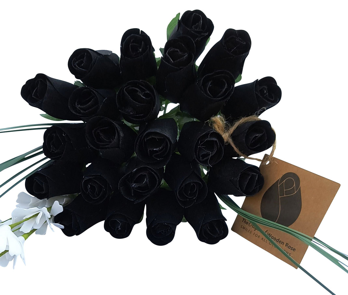Halloween Wooden Rose Bouquet – All Black