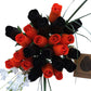 Halloween Wooden Rose Bouquet – Black & Orange