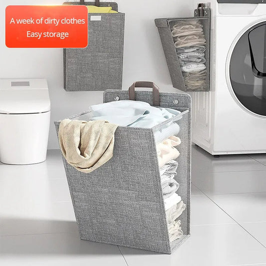 Foldable Wall Hanging Laundry Basket for Home Dorms