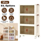 3-Piece Foldable Storage Bins with Lids and Wheels