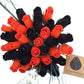Halloween Wooden Rose Bouquet – Black & Orange