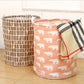 Foldable Cotton Linen Laundry Basket for Home Storage