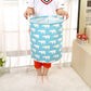 Foldable Cotton Linen Laundry Basket for Home Storage