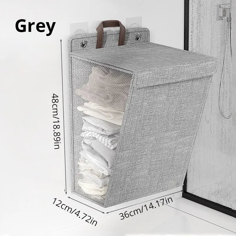Foldable Wall Hanging Laundry Basket for Home Dorms