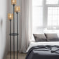 Boho Three Light Floor Lamp with Shelves