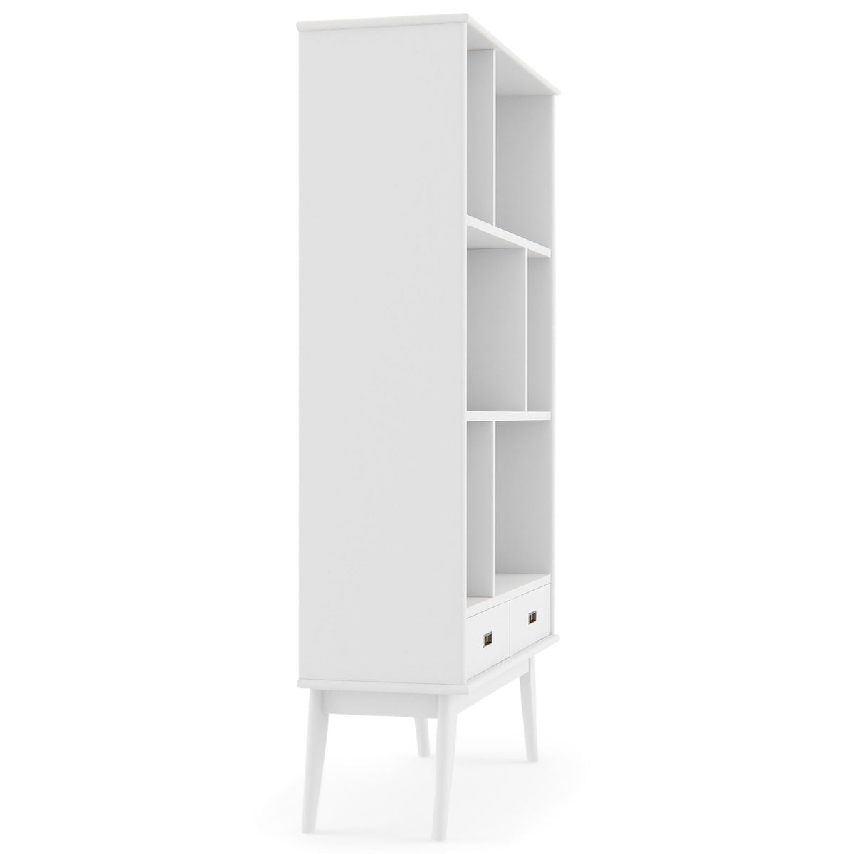 Draper Mid Century Wide Bookcase Storage Unit