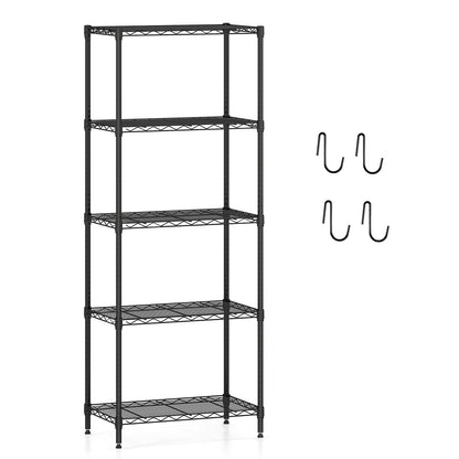5-Tier Metal Storage Shelving Unit with V-Shaped Rack