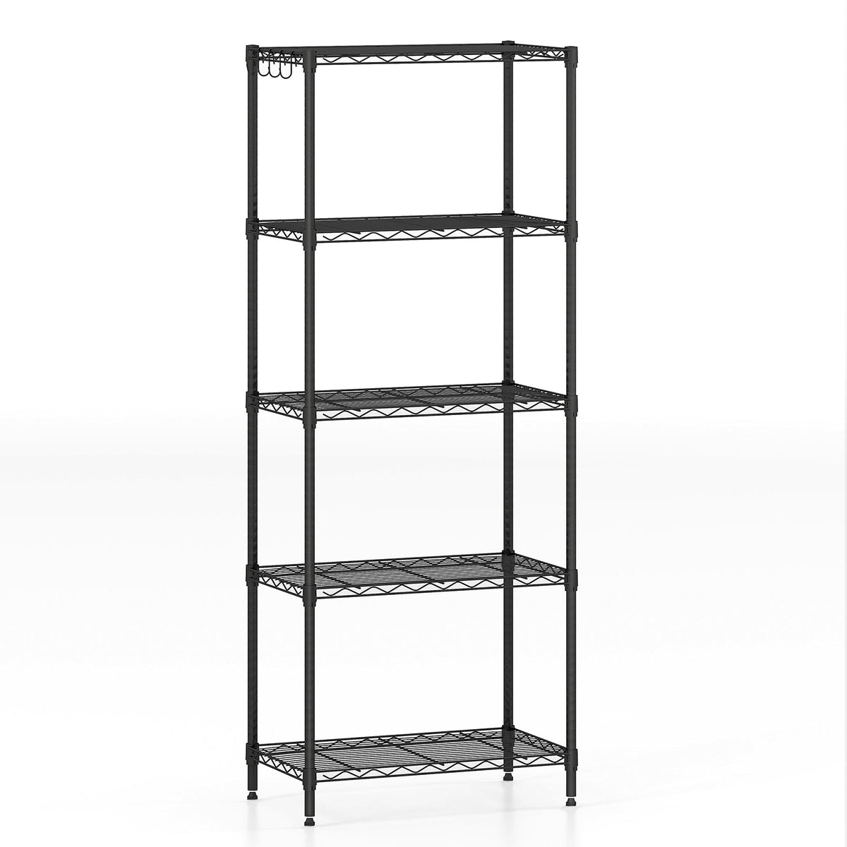 5-Tier Metal Storage Shelving Unit with V-Shaped Rack