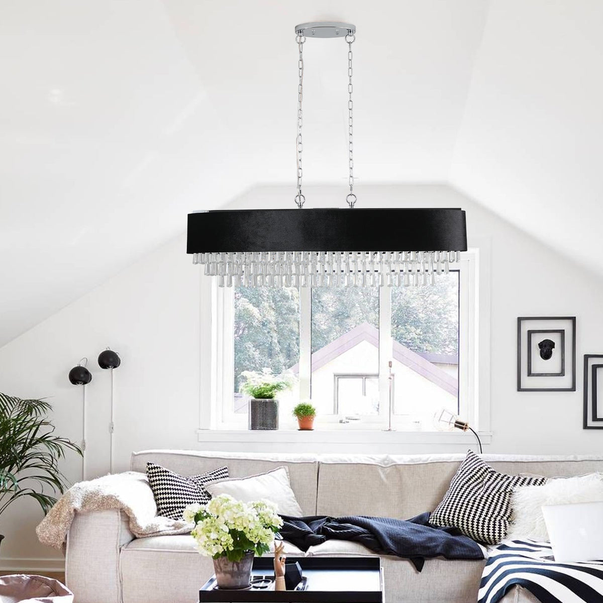 Modern Crystal Chandelier for Luxury Living Room Decor