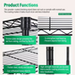 Adjustable Wire Storage Shelving Rack with Multiple Tiers