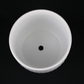 3-Piece White Stoneware Planters with Vertical Groove Texture
