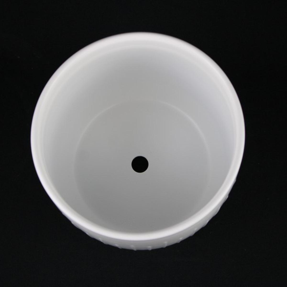3-Piece White Stoneware Planters with Vertical Groove Texture