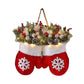 Christmas Garland Creative Glove Shaped Simulated Flower Wreath Window Door Gate Decoration Door Sign Xmas Party Decoration