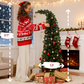 5 Ft Prelit Bent Top Christmas Tree with 300 LEDs and Metal Stand