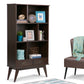 Draper Mid Century Wide Bookcase Storage Unit