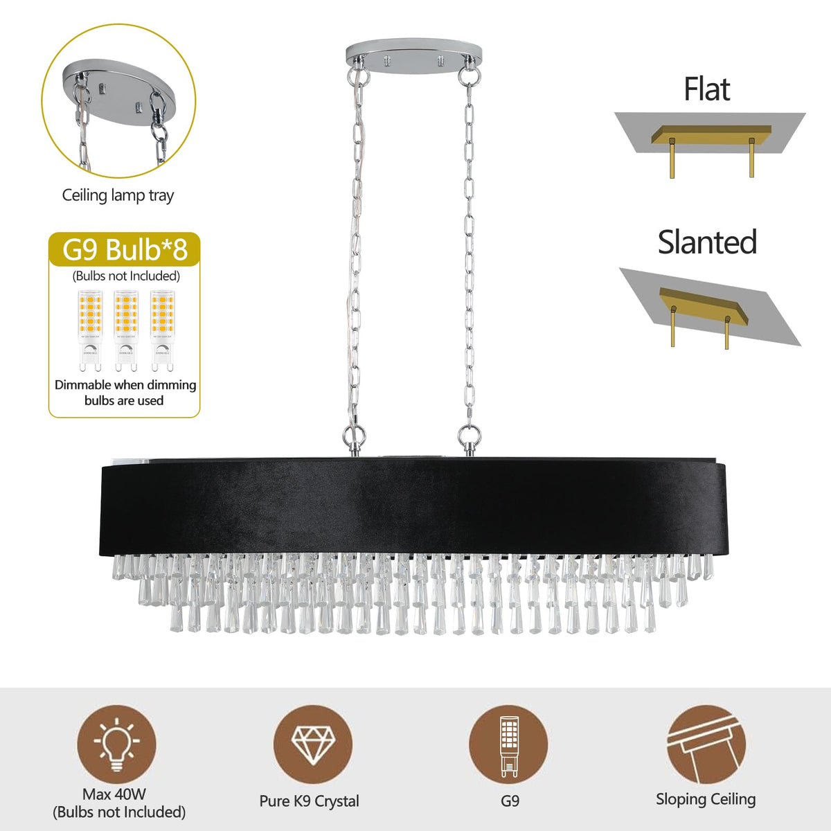Modern Crystal Chandelier for Luxury Living Room Decor