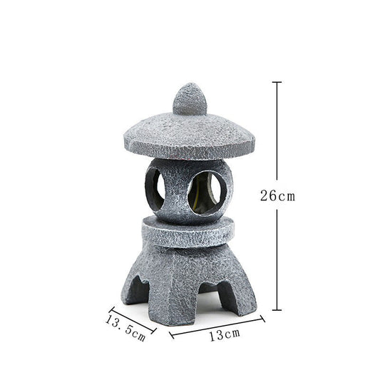 Solar Powered Zen Pagoda Lanterns and Garden Statues